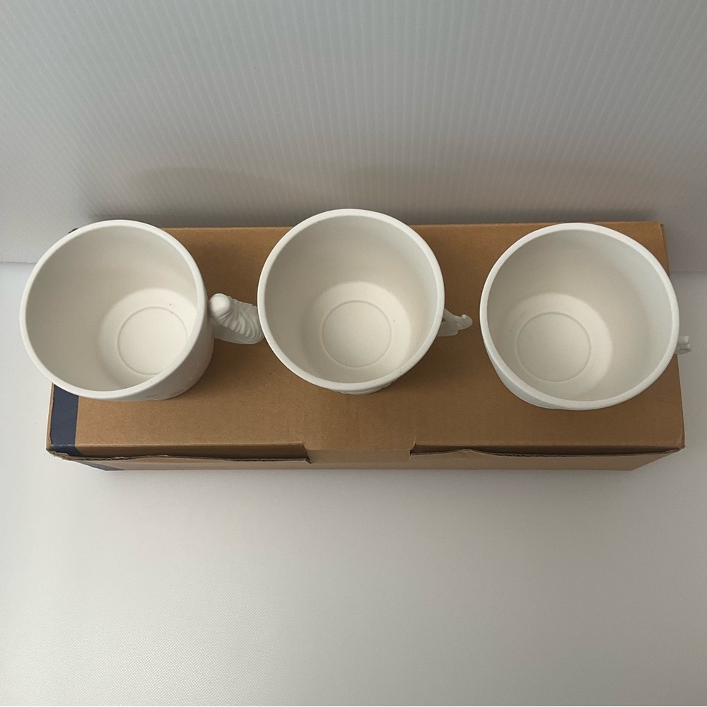 PARTYLITE Set Of 3 Woodland Animals Fox Owl Deer Tea light Cups Ivory Bisque NWT - Picture 5 of 11